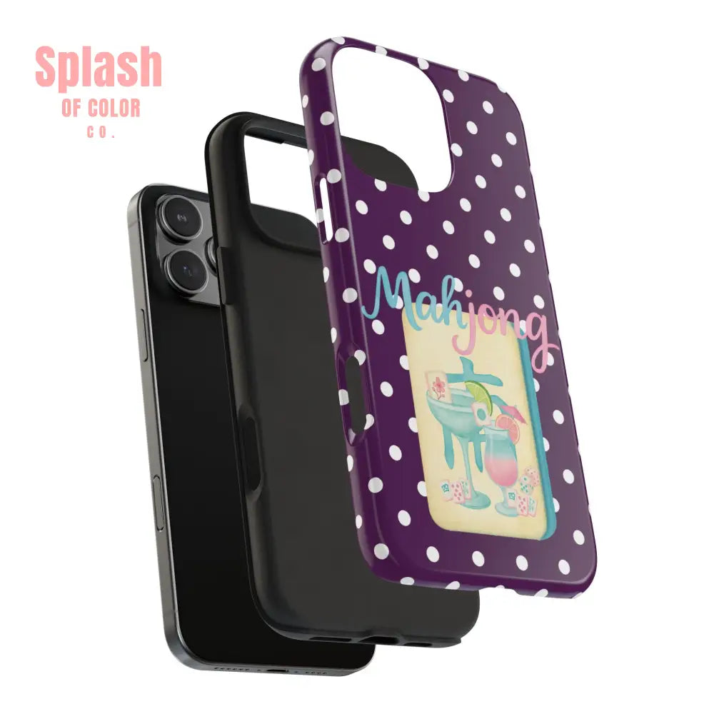 Chic Mahjong Phone Case | Cute Polka Dot Design for Game Lovers Great Gift for Birthdays & Holidays Unique Accessories