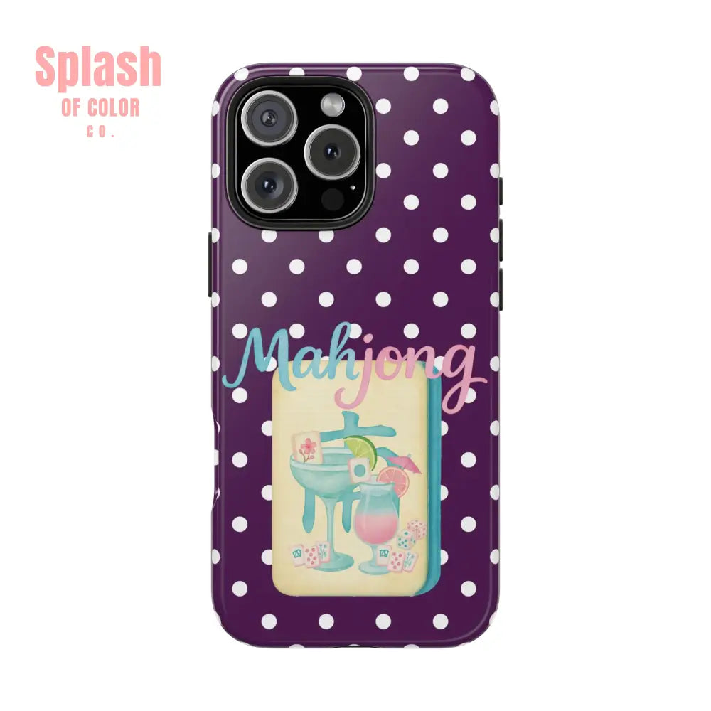 Chic Mahjong Phone Case | Cute Polka Dot Design for Game Lovers Great Gift for Birthdays & Holidays Unique Accessories