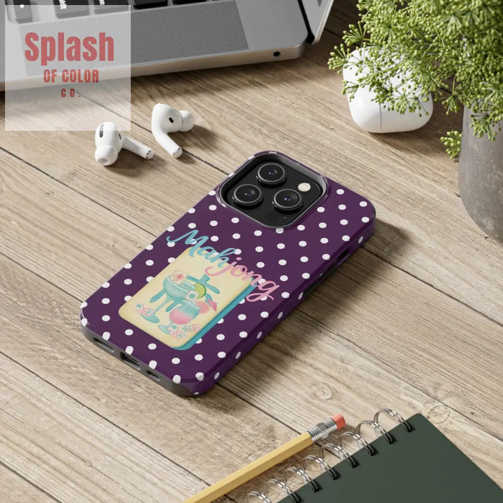 Chic Mahjong Phone Case | Cute Polka Dot Design for Game Lovers Great Gift for Birthdays & Holidays Unique Accessories