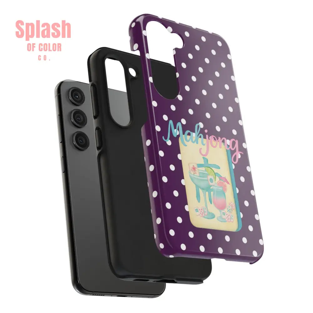 Chic Mahjong Phone Case | Cute Polka Dot Design for Game Lovers Great Gift for Birthdays & Holidays Unique Accessories