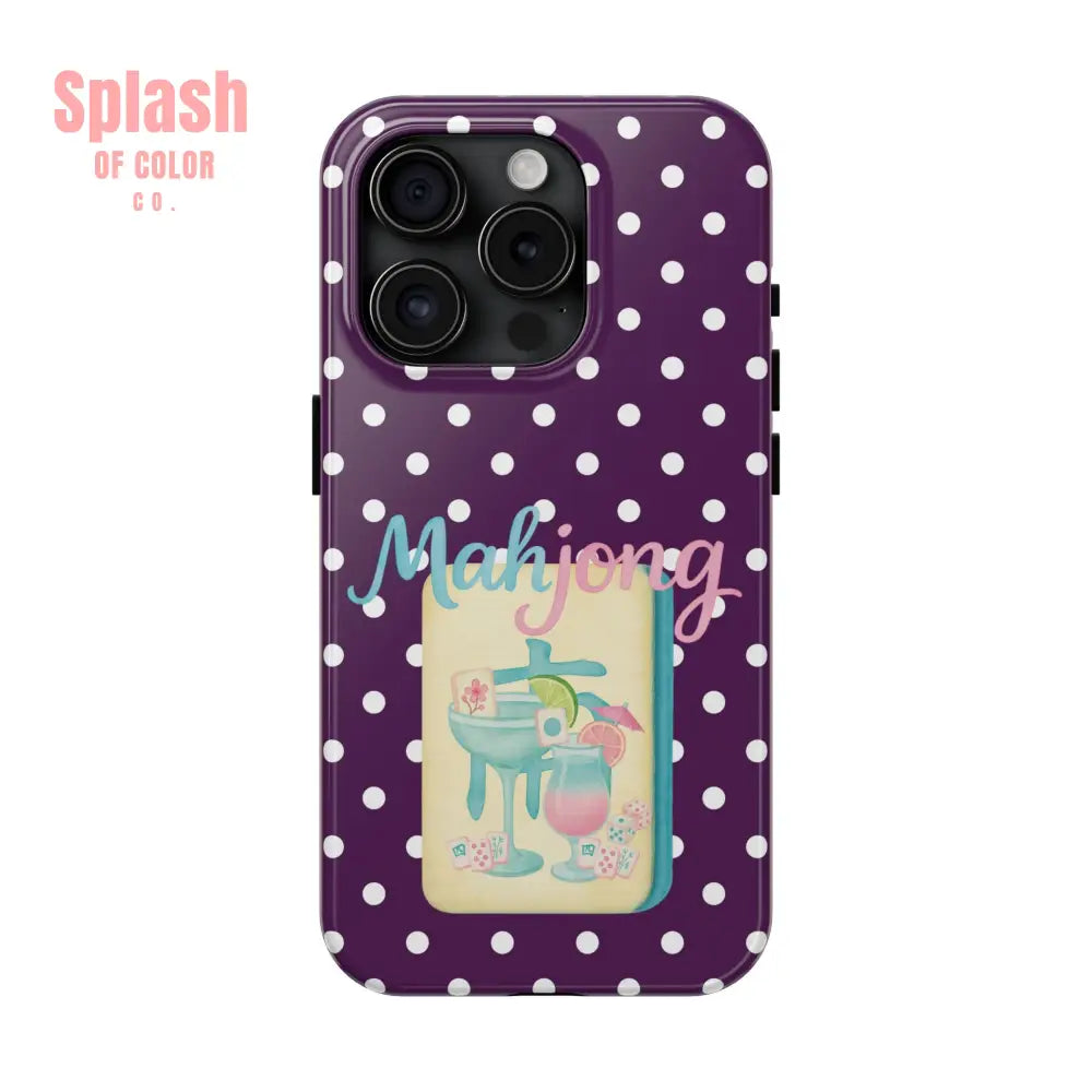 Chic Mahjong Phone Case | Cute Polka Dot Design for Game Lovers Great Gift for Birthdays & Holidays Unique Accessories