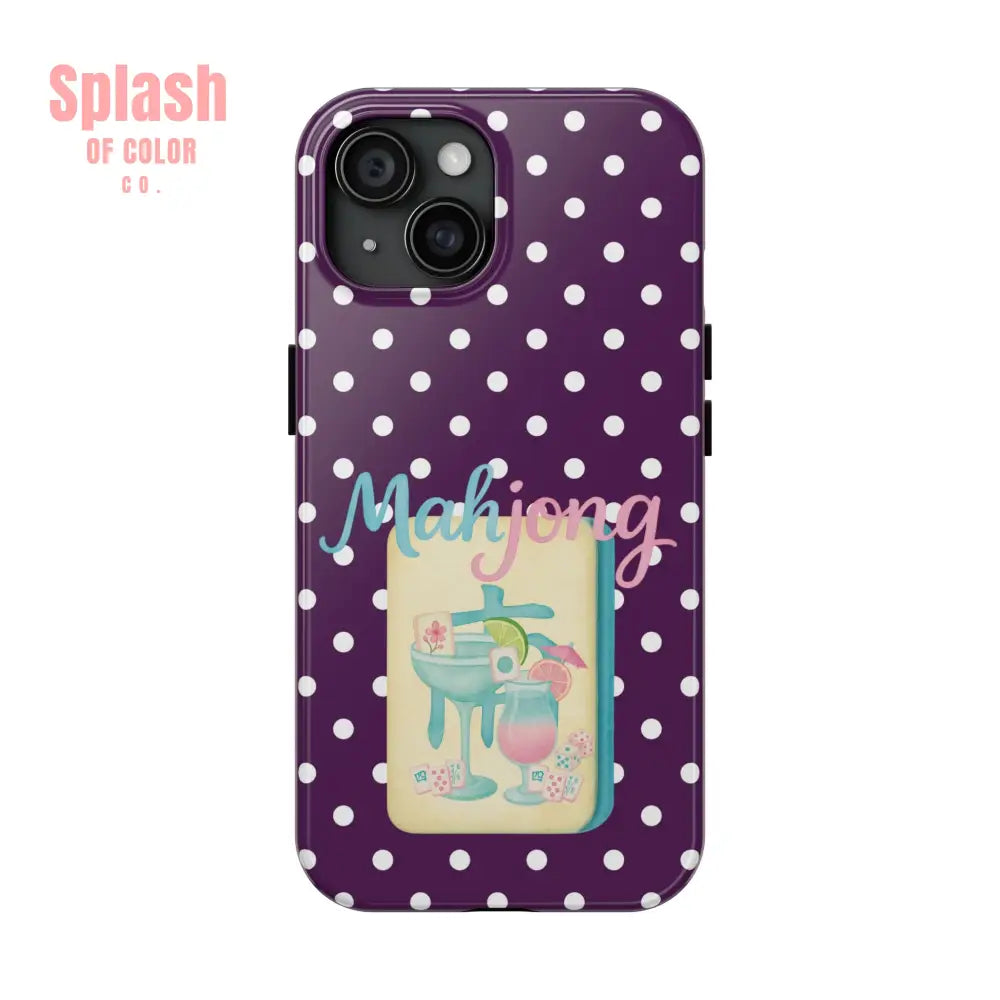 Chic Mahjong Phone Case | Cute Polka Dot Design for Game Lovers Great Gift for Birthdays & Holidays Unique Accessories