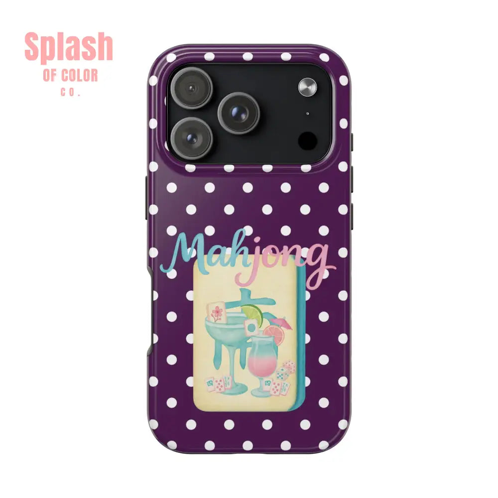 Chic Mahjong Phone Case | Cute Polka Dot Design for Game Lovers Great Gift for Birthdays & Holidays Unique Accessories