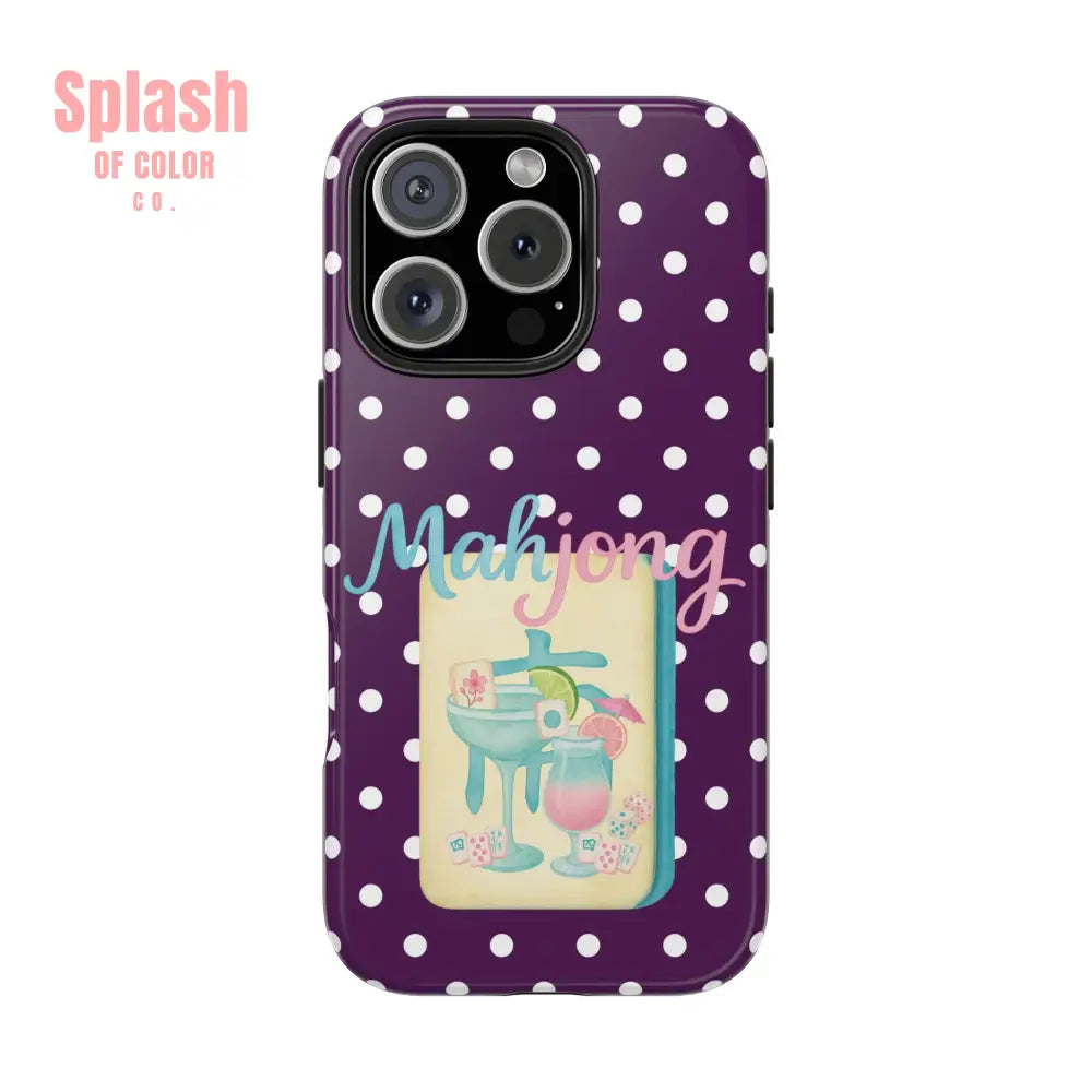 Chic Mahjong Phone Case | Cute Polka Dot Design for Game Lovers Great Gift for Birthdays & Holidays Unique Accessories
