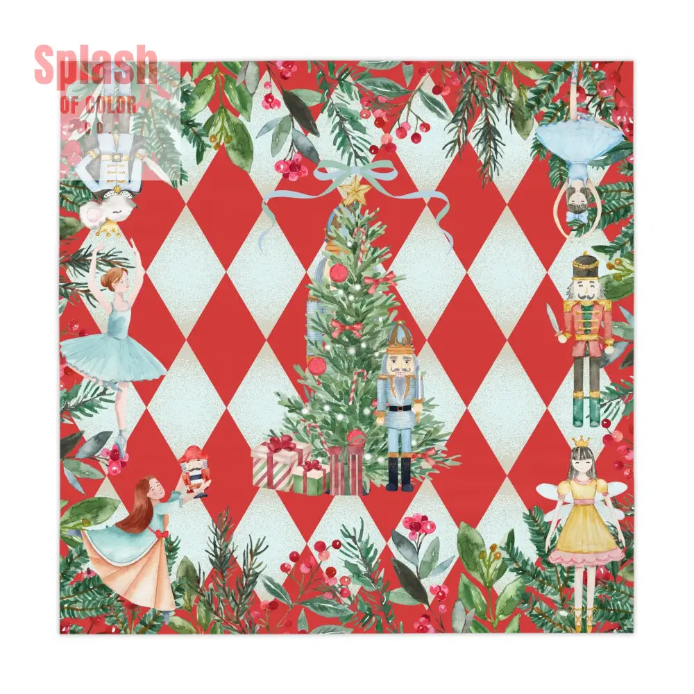 Christmas Nutcracker Tablecloth Festive Holiday Decor Nutcracker Themed Holiday Entertaining Seasonal Table Cover