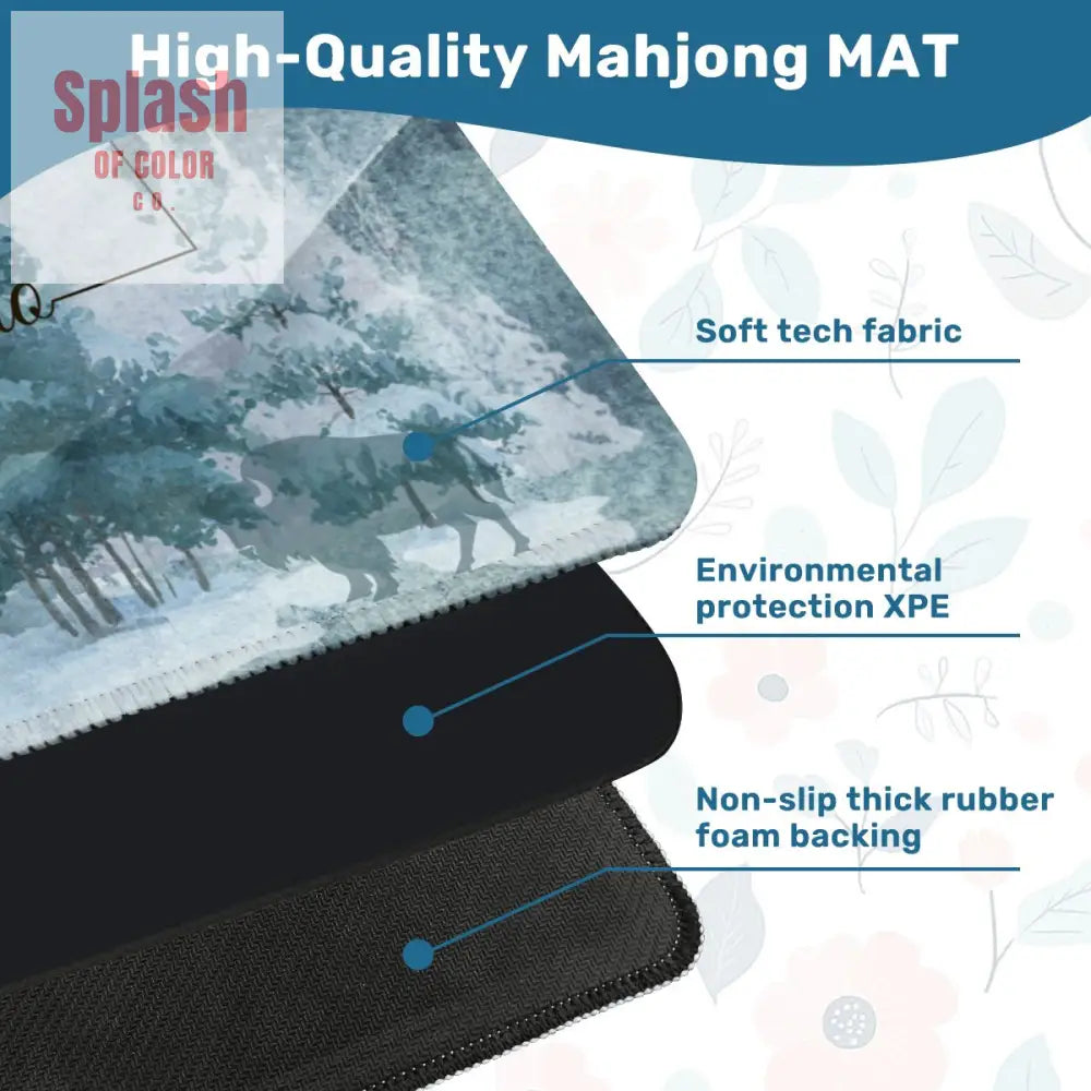 Colorado State Pride Snow Covered Mountains Mahjong Mat - Mahjong