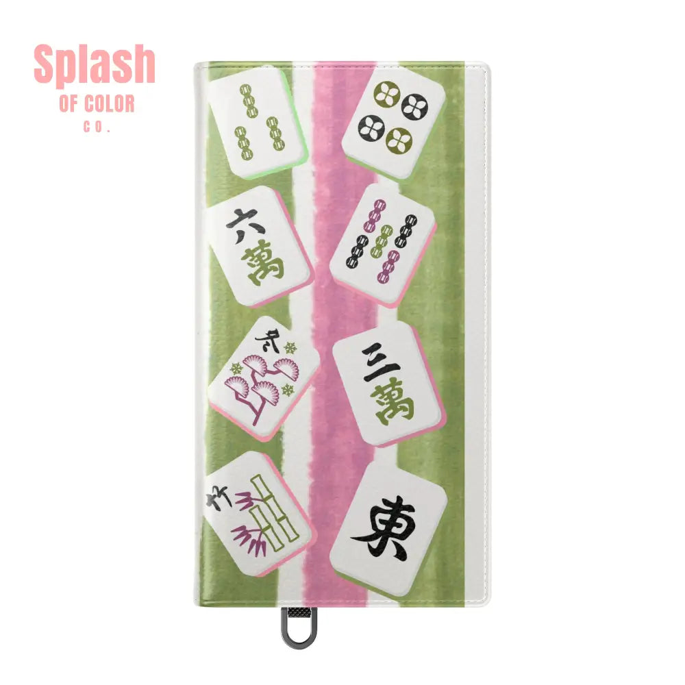 Colorful Mahjong Flip Cases for Phones Unique Phone Cover Gift for Gamers Handheld Device Protection Stylish Phone