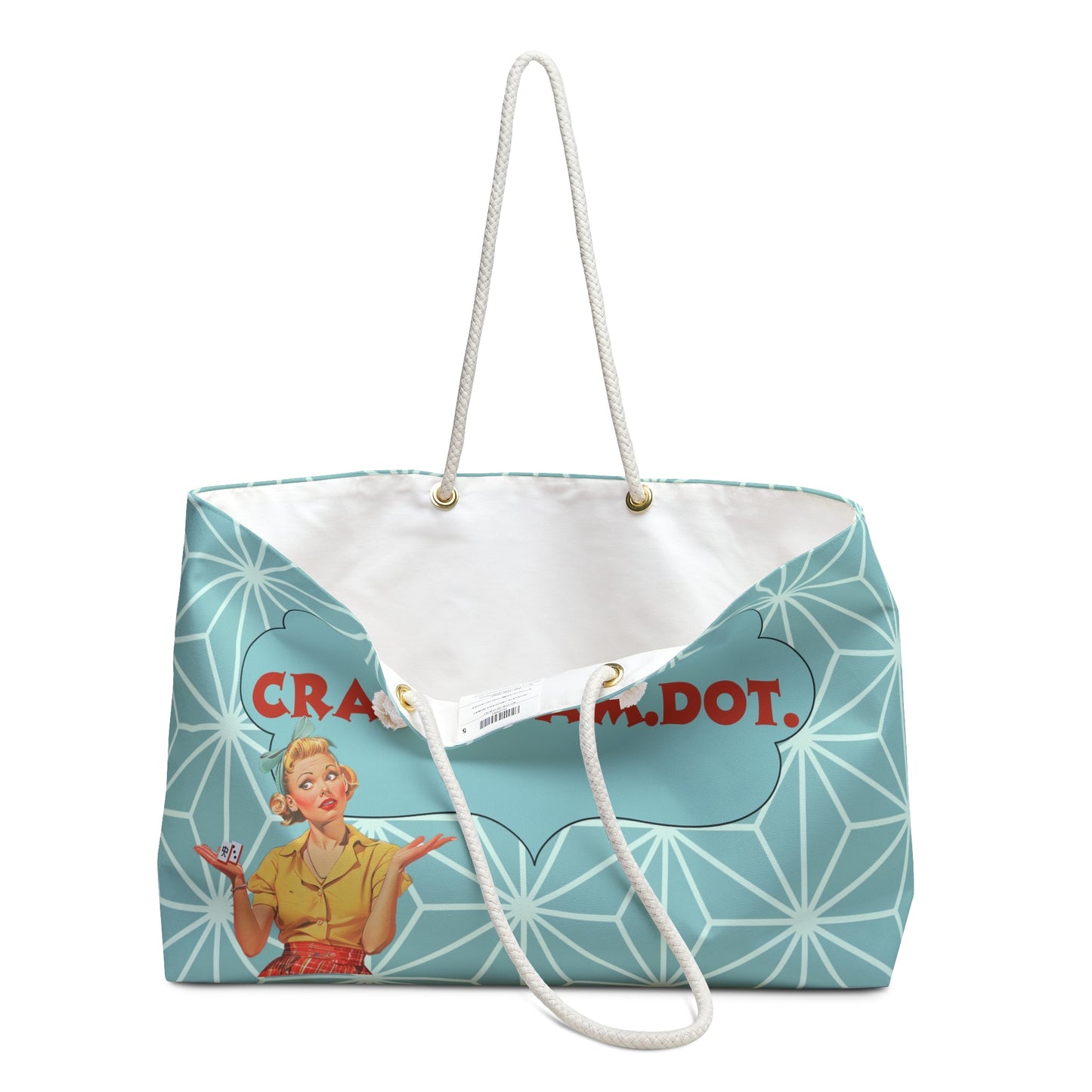 Crack Bam Dot Funny Mahjong Tote Bag And Tile Bag Mahj Accessories Vintage Housewife Mom Mahj Lover Gift - 24’’ × 13’’