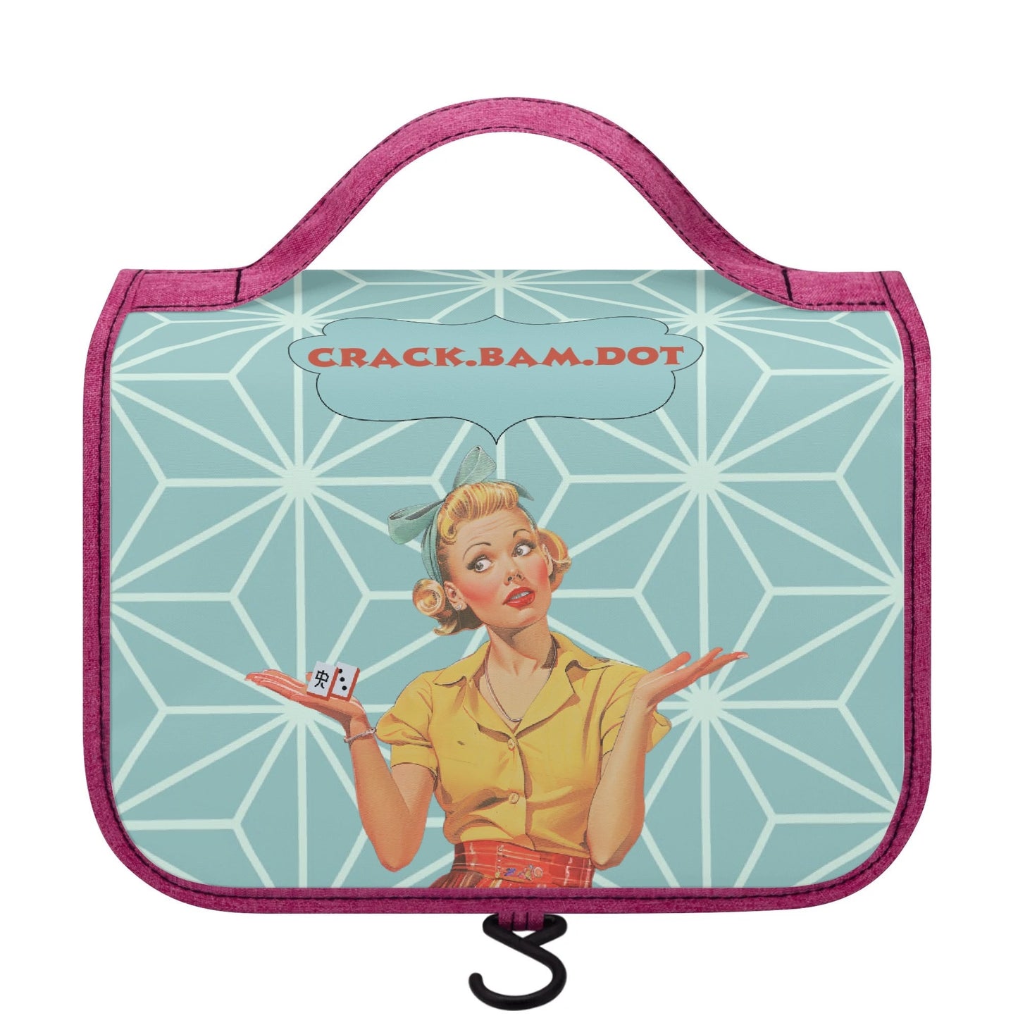 Cute Mahjong Gift For Mahj Lovers Crack Bam Dot Toiletry Cosmetic Travel Bag