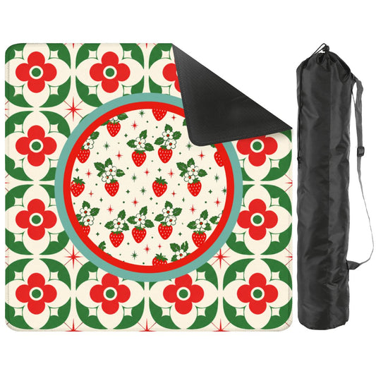 The Bloom - a - Rama Red And Green Mahjong Mat - Splash of Color Co.