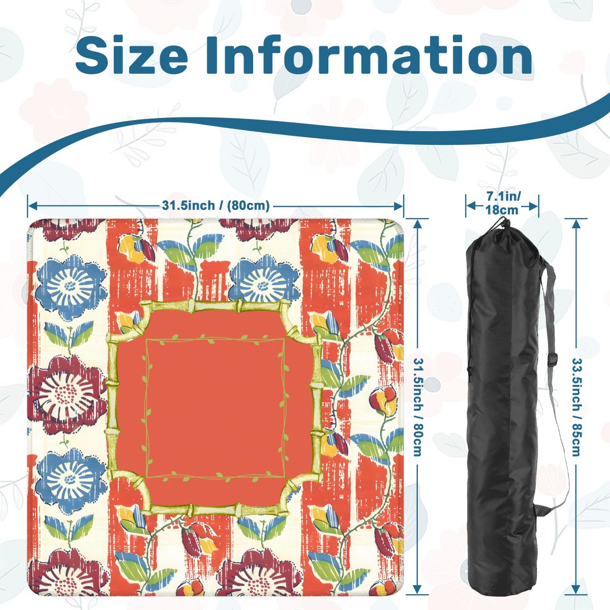 Vintage Floral Heritage Collection Mahjong Coral Blue Game Mat Mahjong Mat
