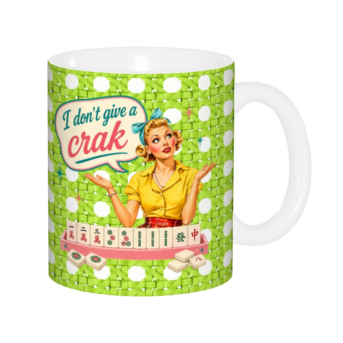 Funny Mahjong Mug, I Don't Give A Crak Mahjong Gift - Splash Of Mahj And Color Co.