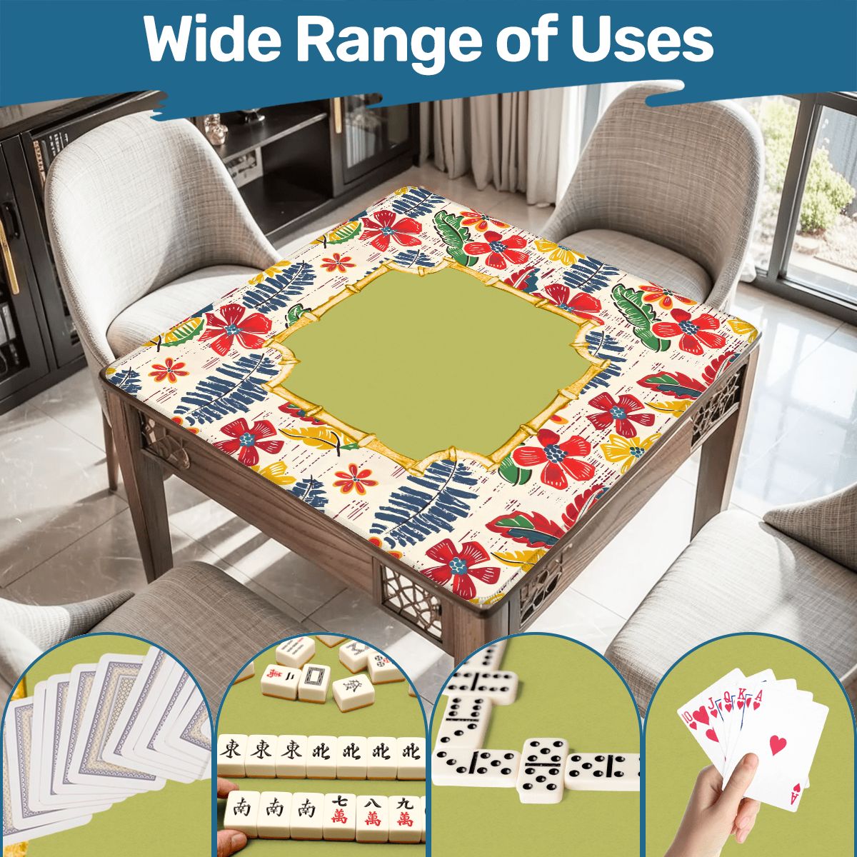 Heirloom Vintage Floral Preppy, Heritage Collection Mahjong Mat