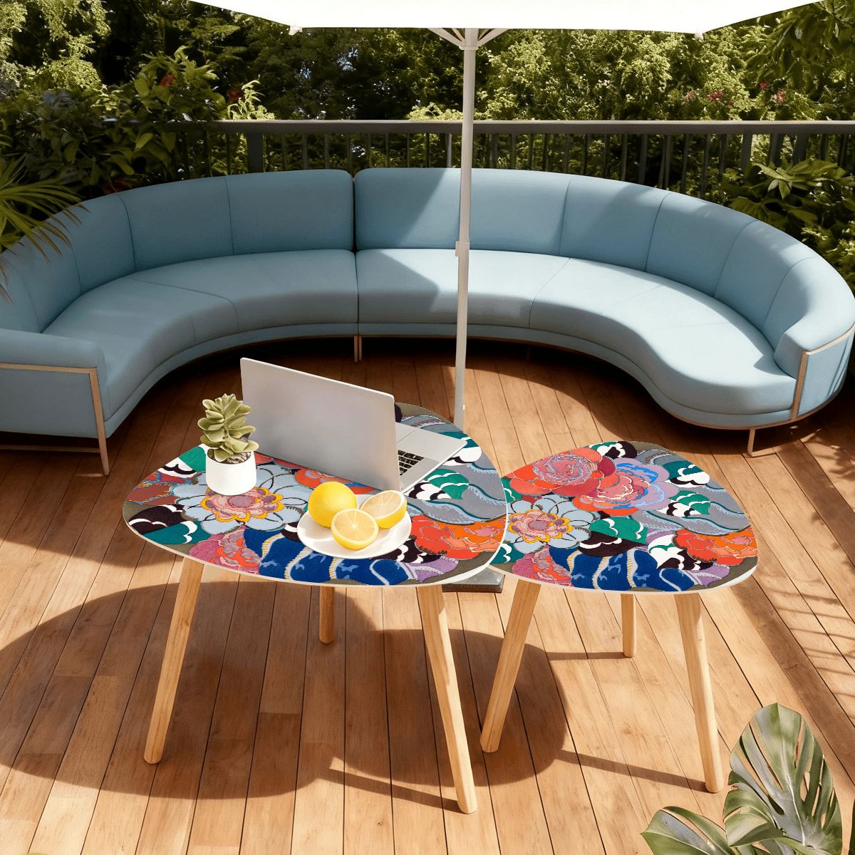 Art Deco Modern Nesting Tables - Splash of Color Co.