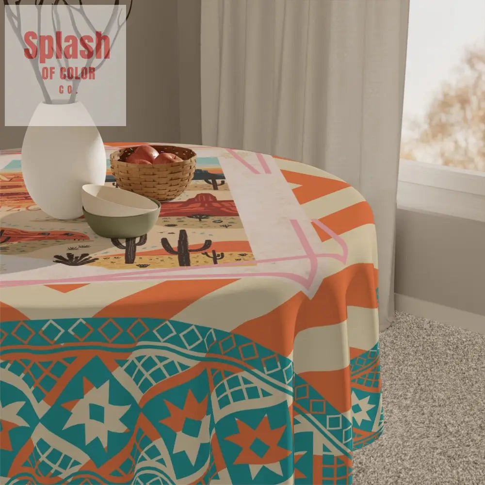 Desert Vibes Tablecloth - Southwest Arizona Decor, Bohemian Home Decor - Splash of Color co.