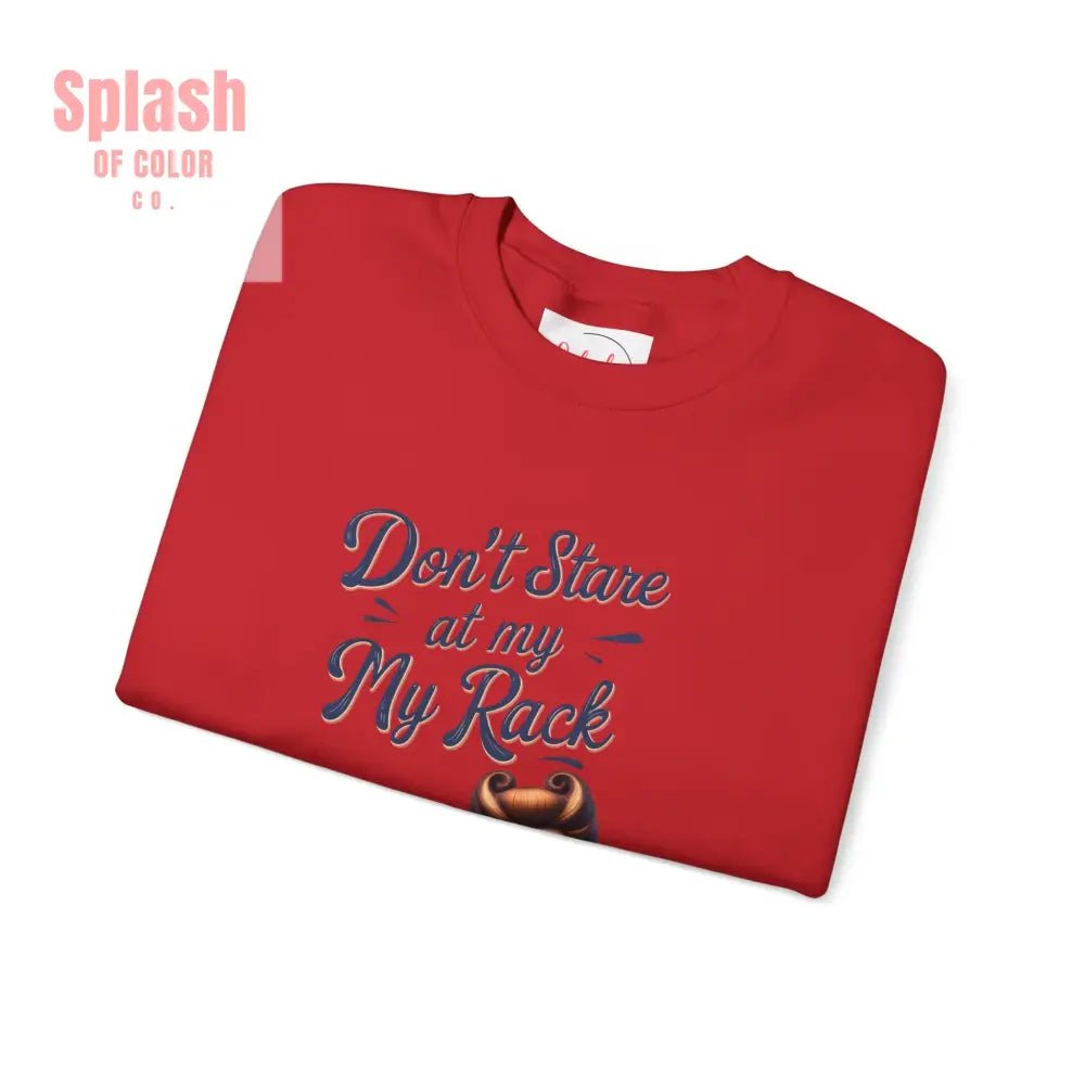 Donāt Stare At My Rack Funny Mahjong Quirky Graphic Sweatshirt Fun Gift for Mahj Gamers - Sweatshirt