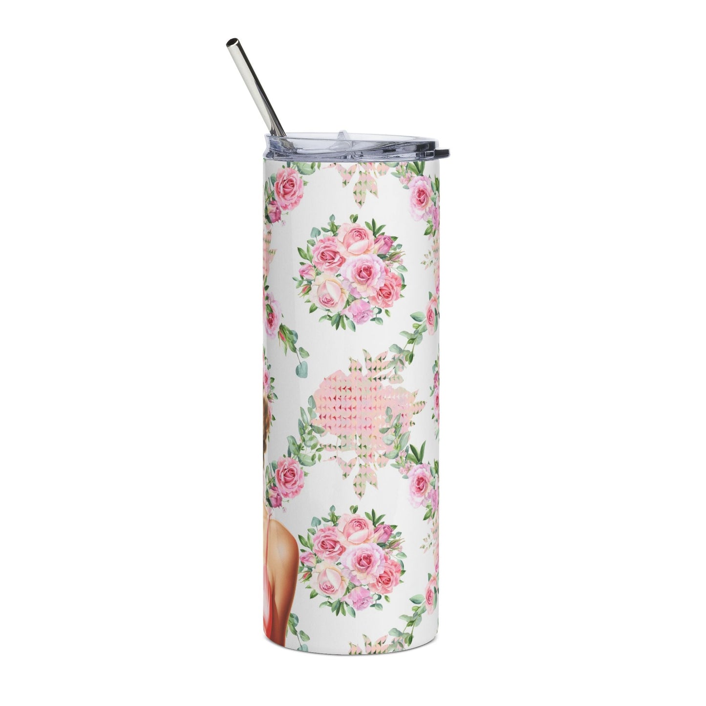 Don’t Stare at My Rack Mahjong Player Gift Funny Mahj Travel Mug Gift for Her Pink Flower Tumbler - 20oz / White - Mug