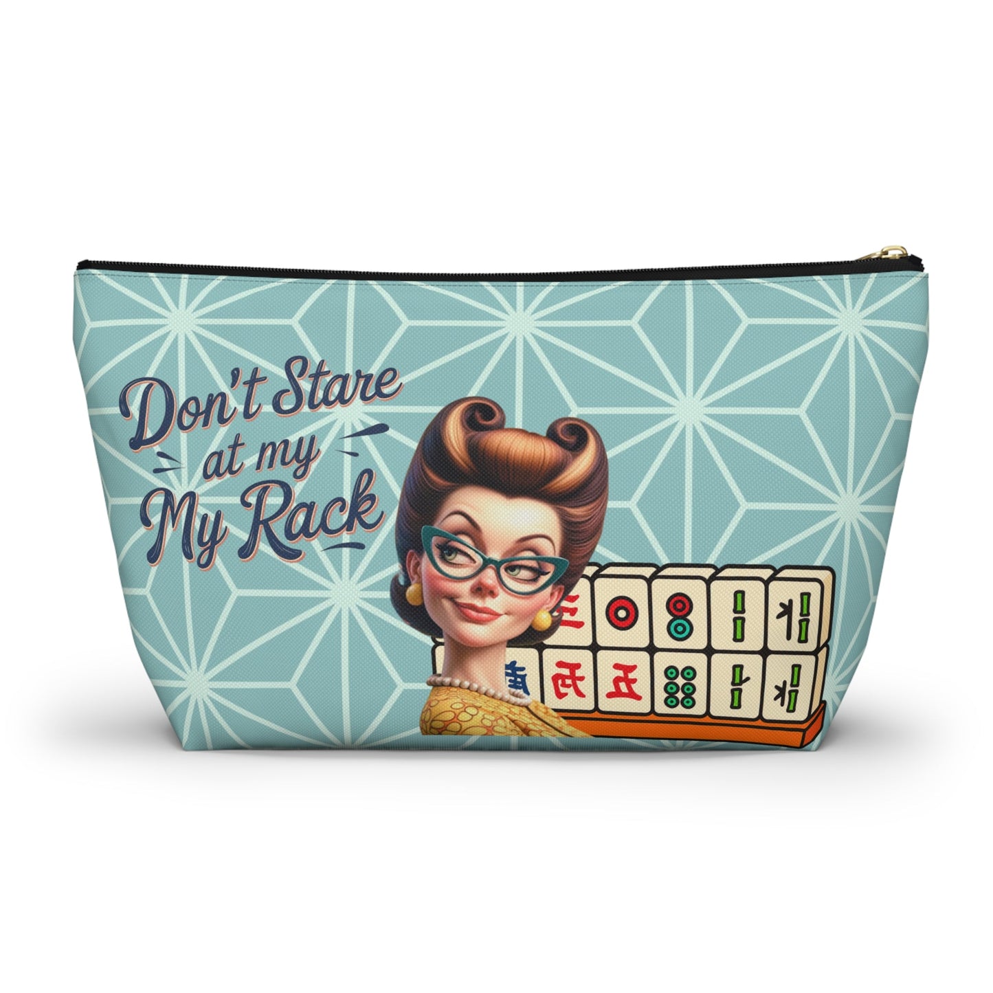 Don’t Stare At My Rack Mahjong Tile Pouch Funny Mahjong Player Gift Sassy Cheeky Mahj Lover Gift Ideas - Bags