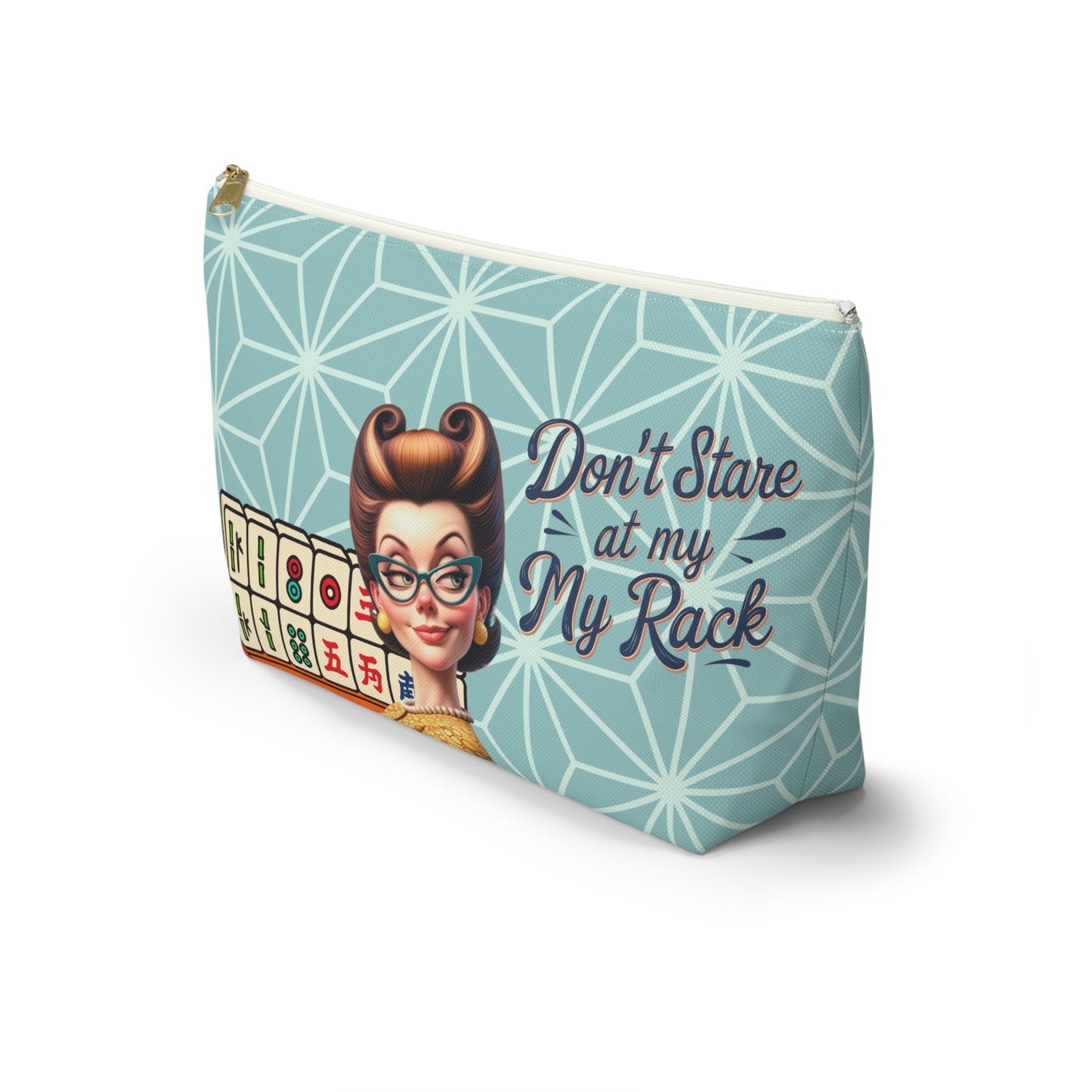 Don’t Stare At My Rack Mahjong Tile Pouch Funny Mahjong Player Gift Sassy Cheeky Mahj Lover Gift Ideas - Bags