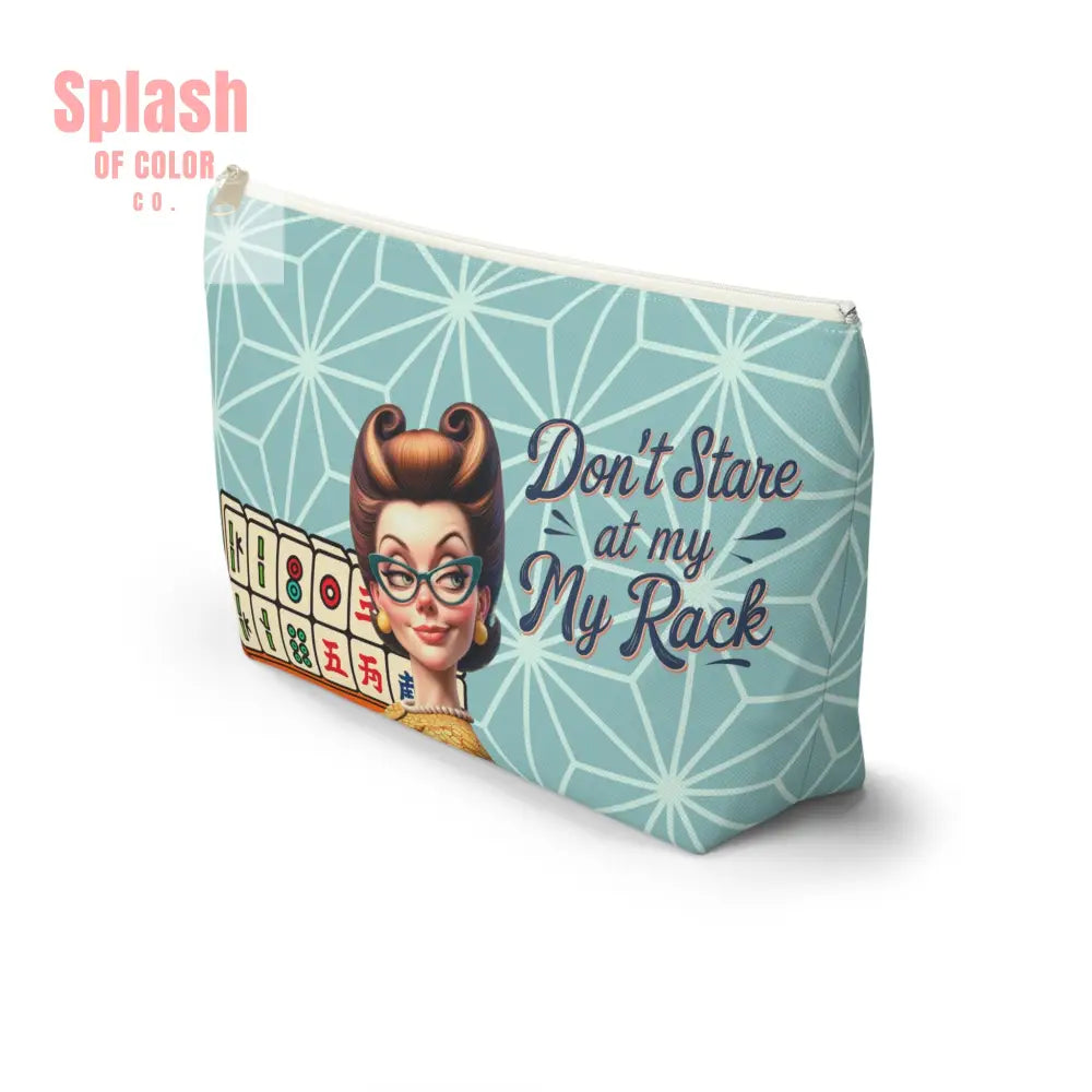 Don’t Stare At My Rack Mahjong Tile Pouch Funny Mahjong Player Gift Sassy Cheeky Mahj Lover Gift Ideas - Bags