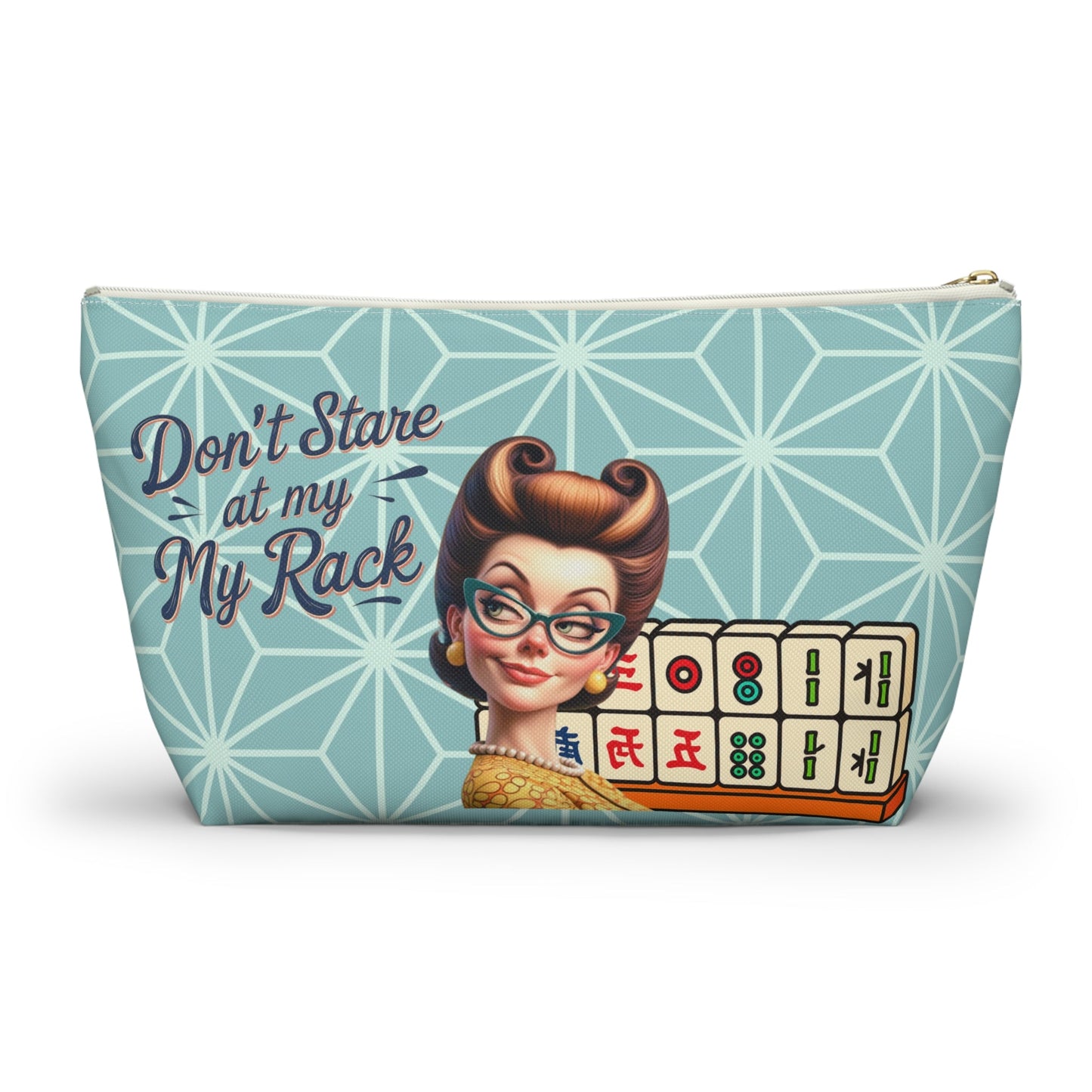Don’t Stare At My Rack Mahjong Tile Pouch Funny Mahjong Player Gift Sassy Cheeky Mahj Lover Gift Ideas - Bags
