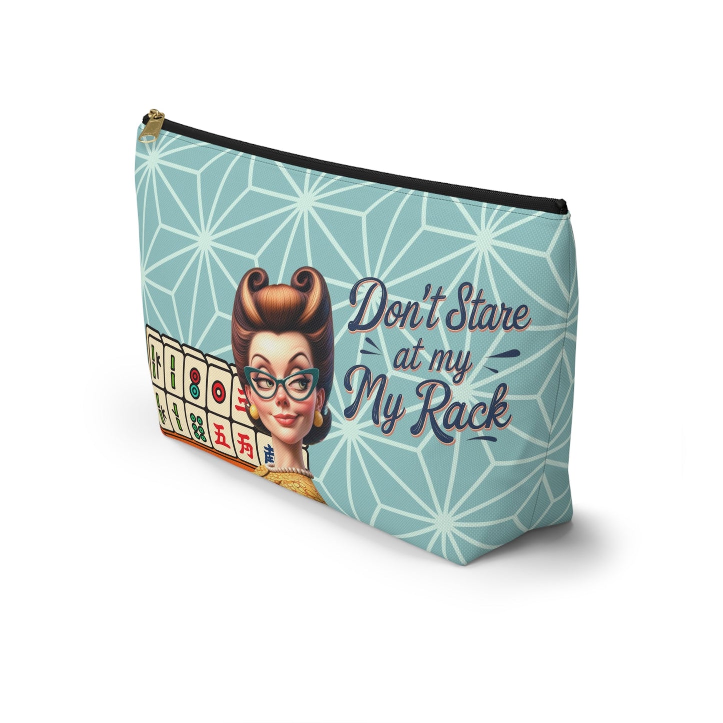 Don’t Stare At My Rack Mahjong Tile Pouch Funny Mahjong Player Gift Sassy Cheeky Mahj Lover Gift Ideas - Bags