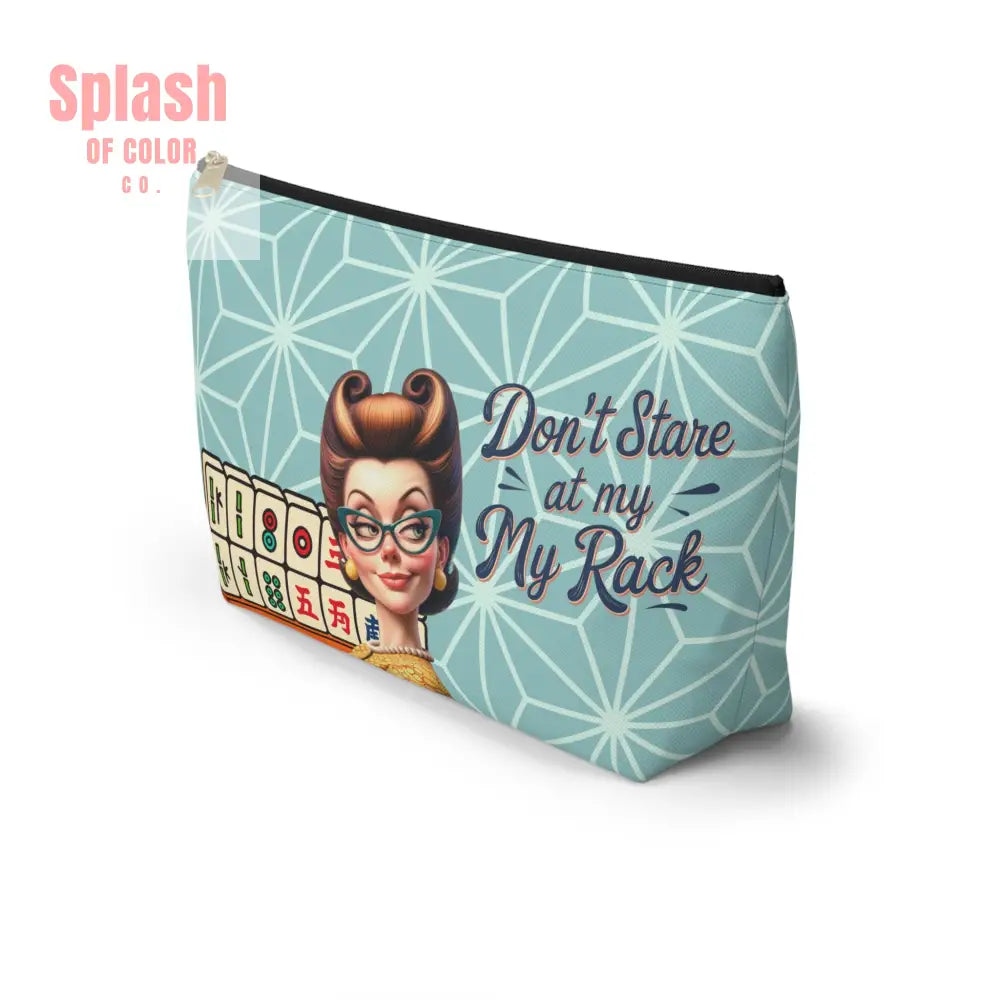 Don’t Stare At My Rack Mahjong Tile Pouch Funny Mahjong Player Gift Sassy Cheeky Mahj Lover Gift Ideas - Bags