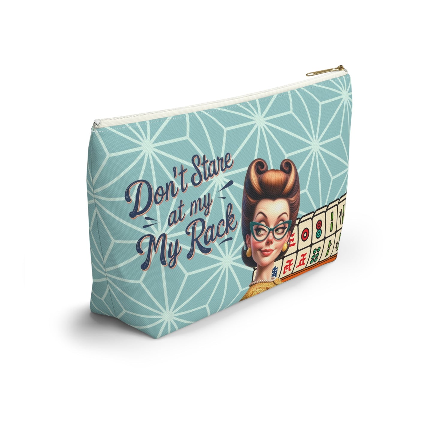 Don’t Stare At My Rack Mahjong Tile Pouch Funny Mahjong Player Gift Sassy Cheeky Mahj Lover Gift Ideas - Bags