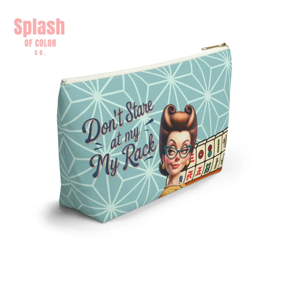 Don’t Stare At My Rack Mahjong Tile Pouch Funny Mahjong Player Gift Sassy Cheeky Mahj Lover Gift Ideas - Bags