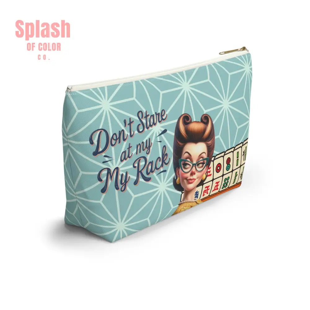 Don’t Stare At My Rack Mahjong Tile Pouch Funny Mahjong Player Gift Sassy Cheeky Mahj Lover Gift Ideas - Bags