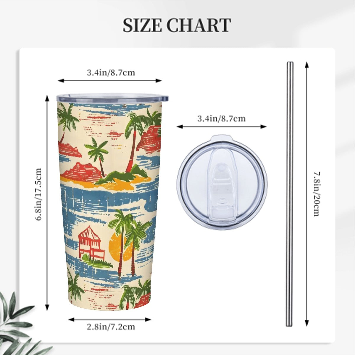 Old World Florida Style, Palm Trees, Beach Heritage Collection Stainless Steel Insulated Tumbler