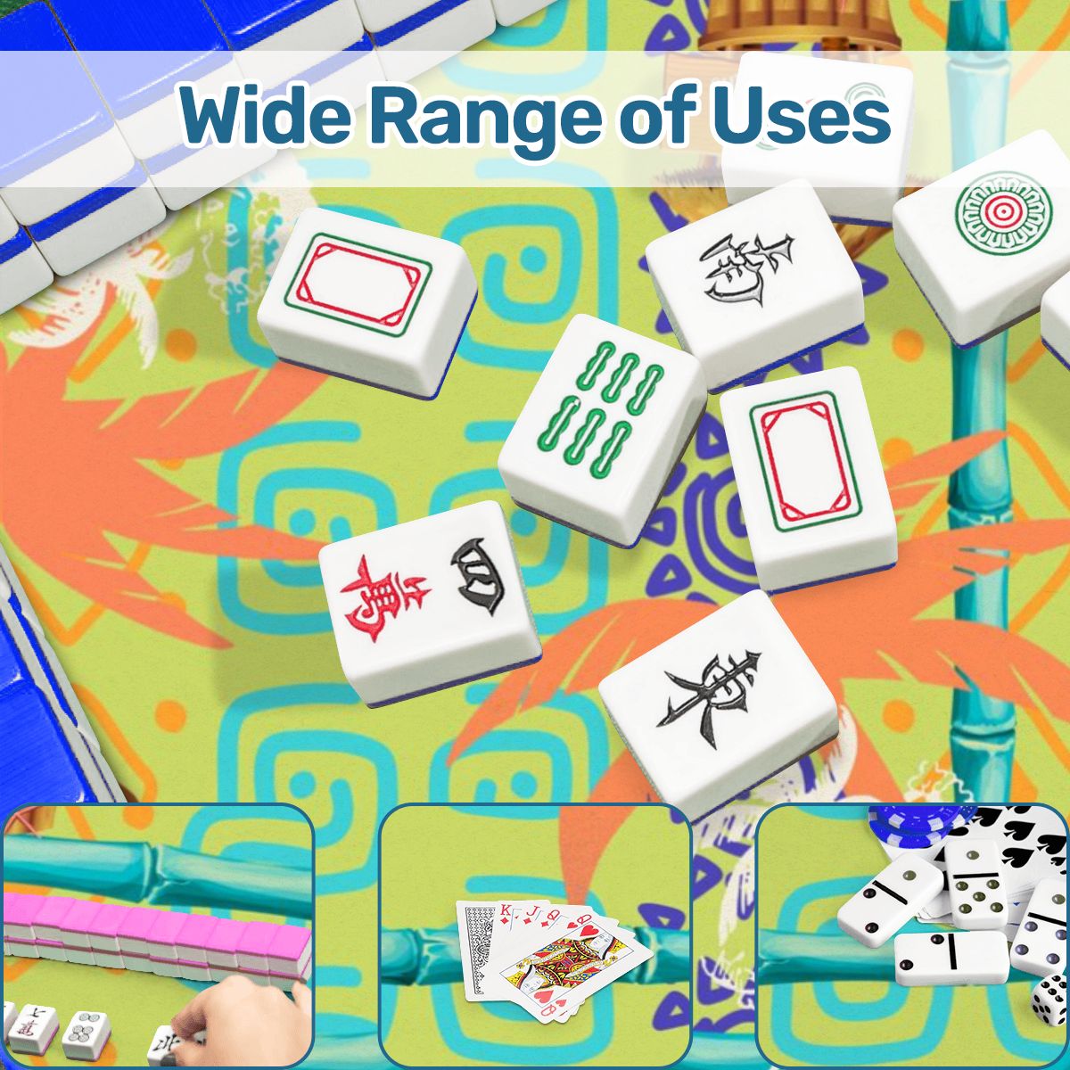 Aloha Polynesian Mini Travel Mahjong Mat (Ship Rolled up) - Splash of Color Co.