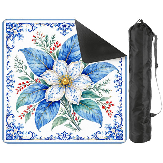 Porcelain Tobacco Garden Mahjong Mat - Splash of Color Co.