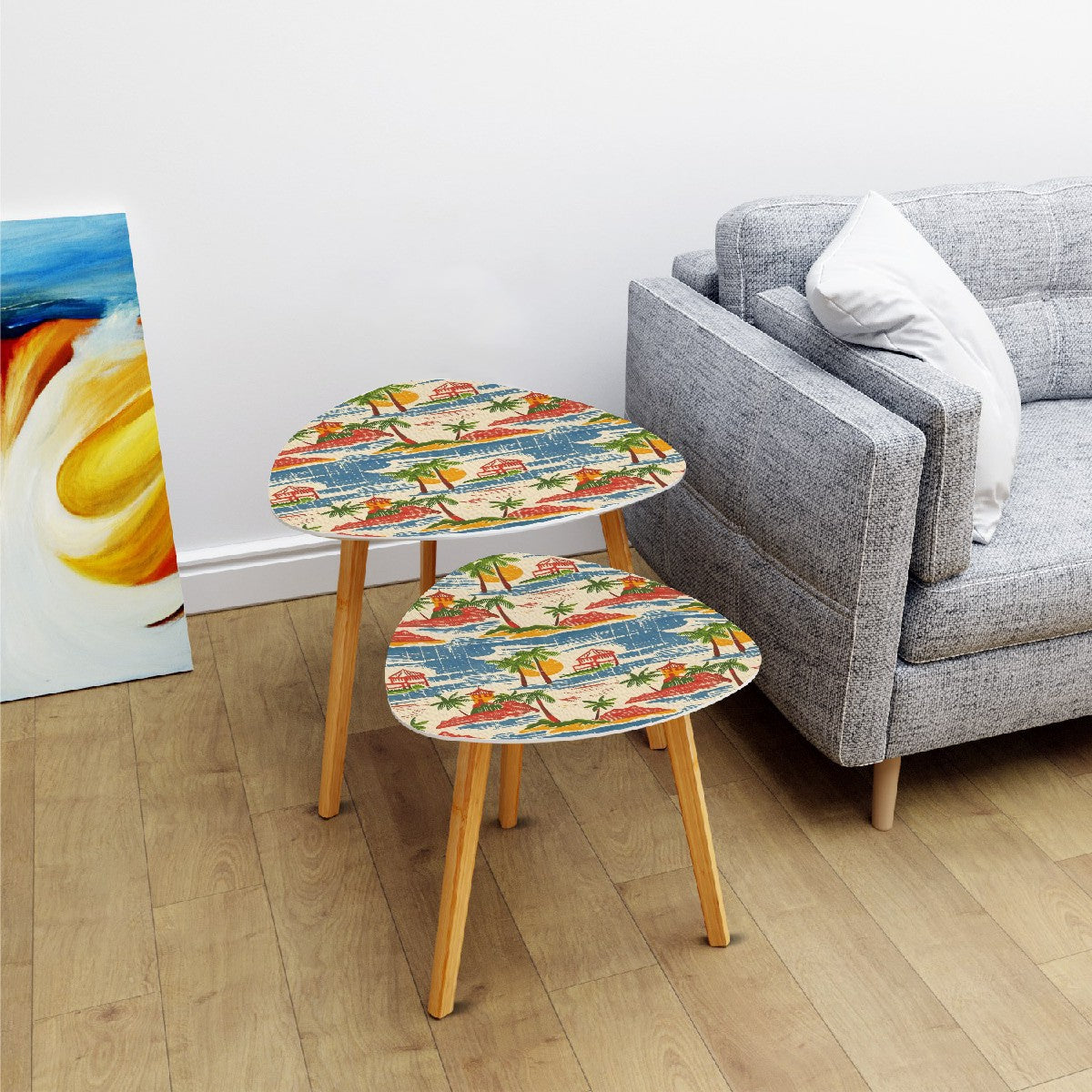 Old Florida Vintage Beach Tropical Heritage Collection Nesting Tables