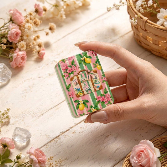 Preppy World Traveler Modern Folk American Mahjong Tiles 4 Layer Acrylic With Carry Case - Splash Of Mahj And Color Co.