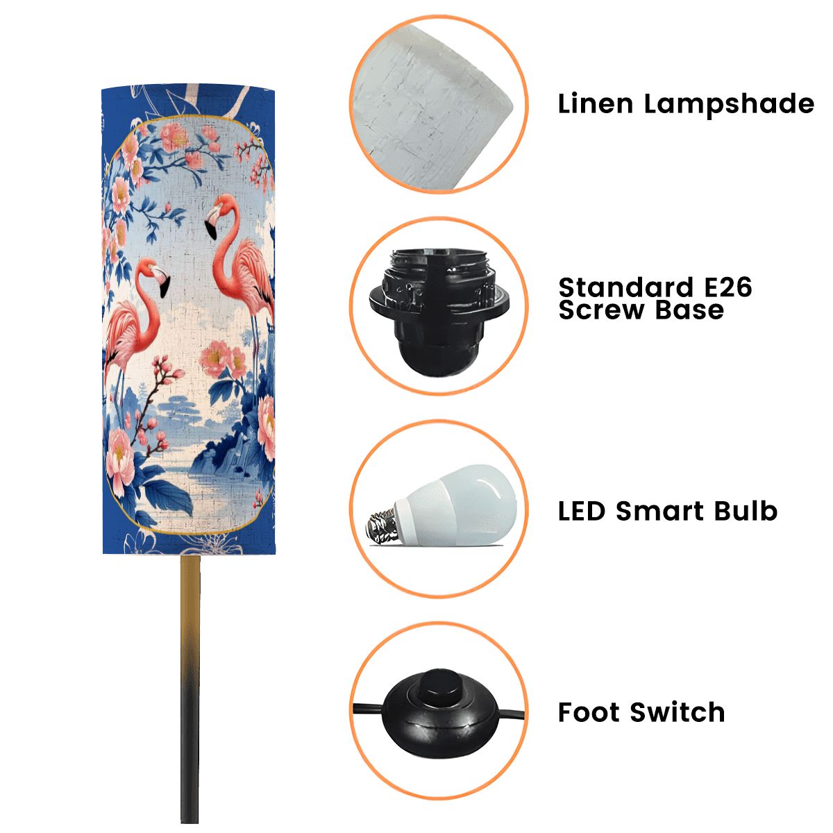 Floor Lamp Modern Standing Lamp (Made in USA) - One Size - Floor Lamps