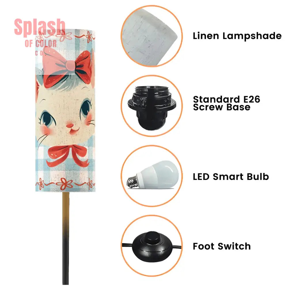 Floor Lamp Modern Standing Lamp (Made in USA) One Size Floor Lamps