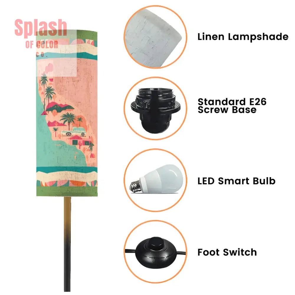 Floor Lamp Modern Standing Lamp (Made in USA) - One Size - Floor Lamps