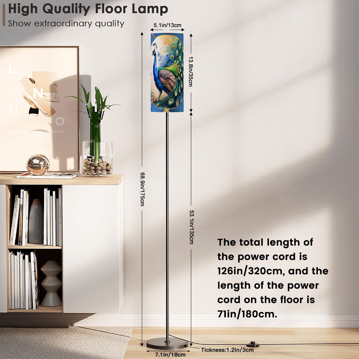 Floor Lamp Modern Standing Lamp (Made in USA) - One Size - Floor Lamps