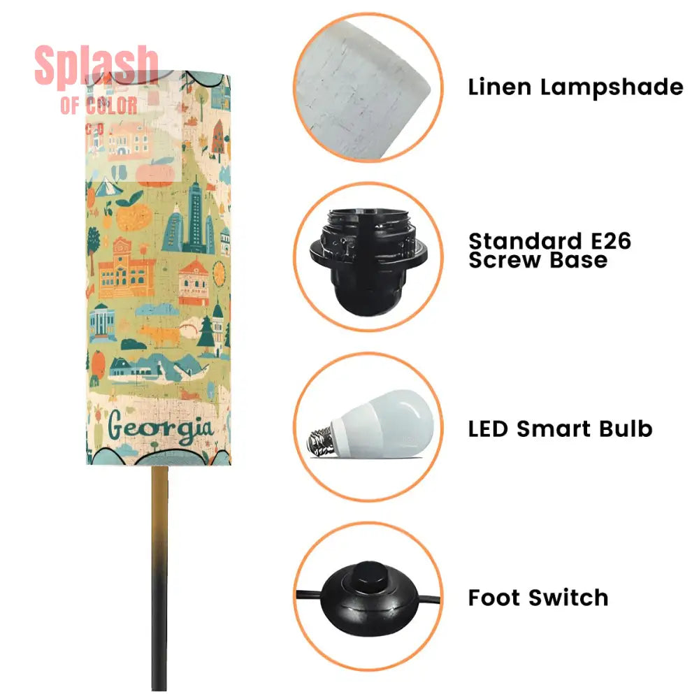 Floor Lamp Modern Standing Lamp (Made in USA) - One Size - Floor Lamps
