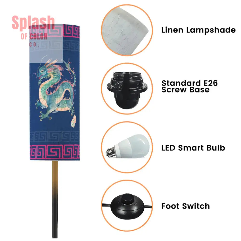 Floor Lamp Modern Standing Lamp (Made in USA) - One Size - Floor Lamps
