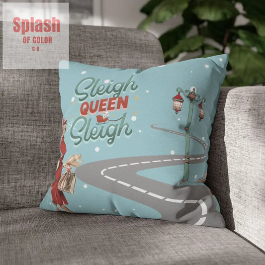 Funny Mahjong Christams Festive Pillowcase Sleigh Queen Mahj Christmas Accent Home Decor