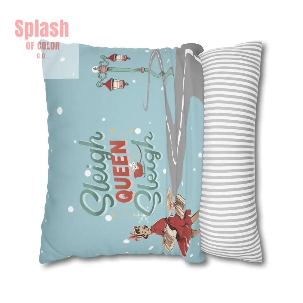 Funny Mahjong Christams Festive Pillowcase Sleigh Queen Mahj Christmas Accent Home Decor