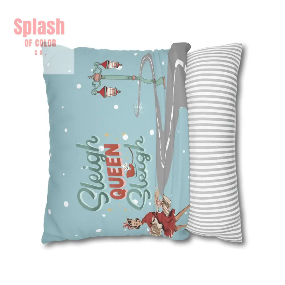 Funny Mahjong Christams Festive Pillowcase Sleigh Queen Mahj Christmas Accent Home Decor