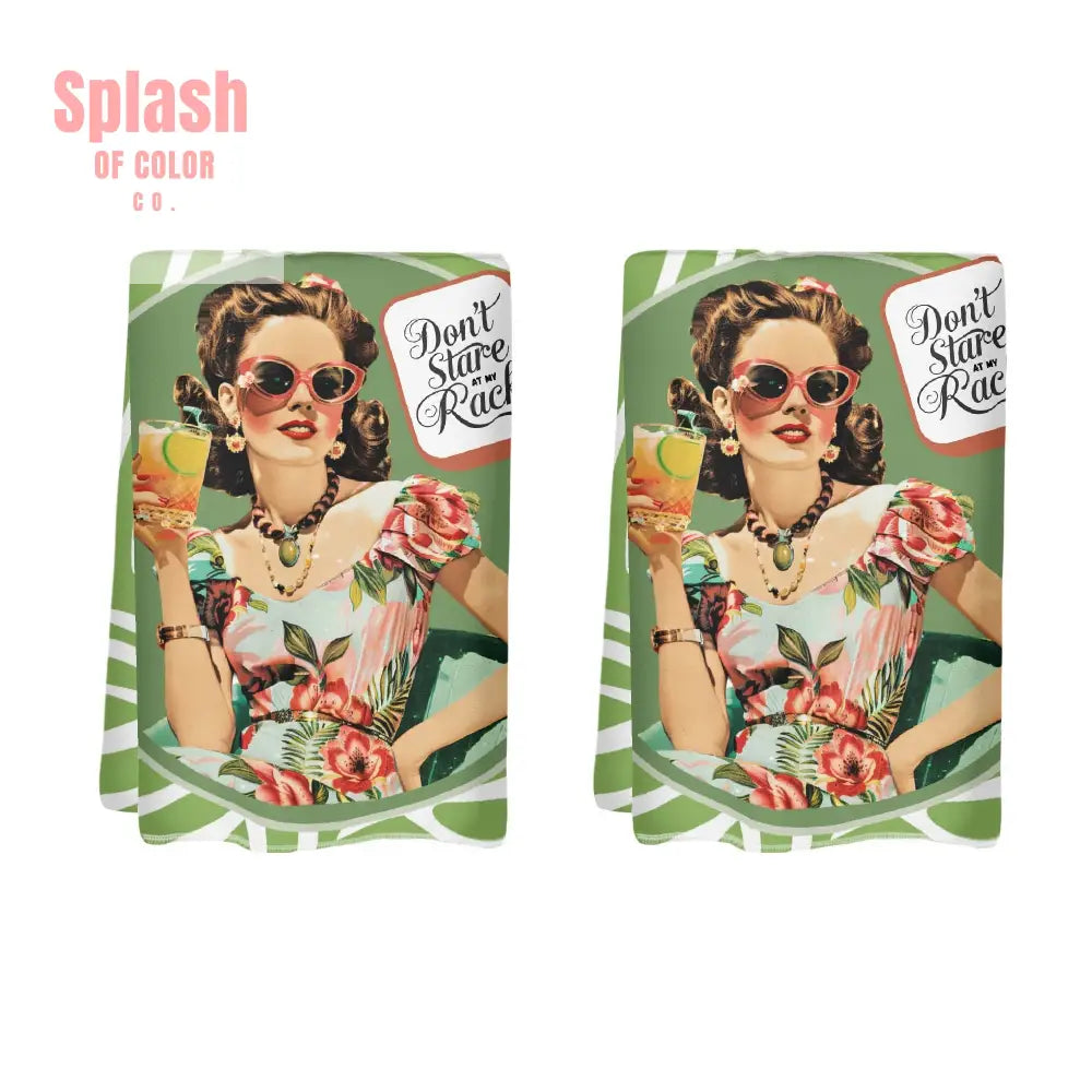 Funny Mahjong Dish Towels Dont Stare At My Rack