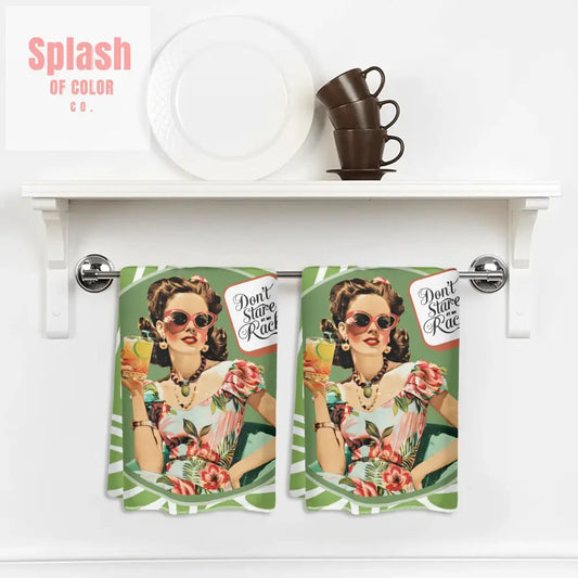 Funny Mahjong Dish Towels Dont Stare At My Rack