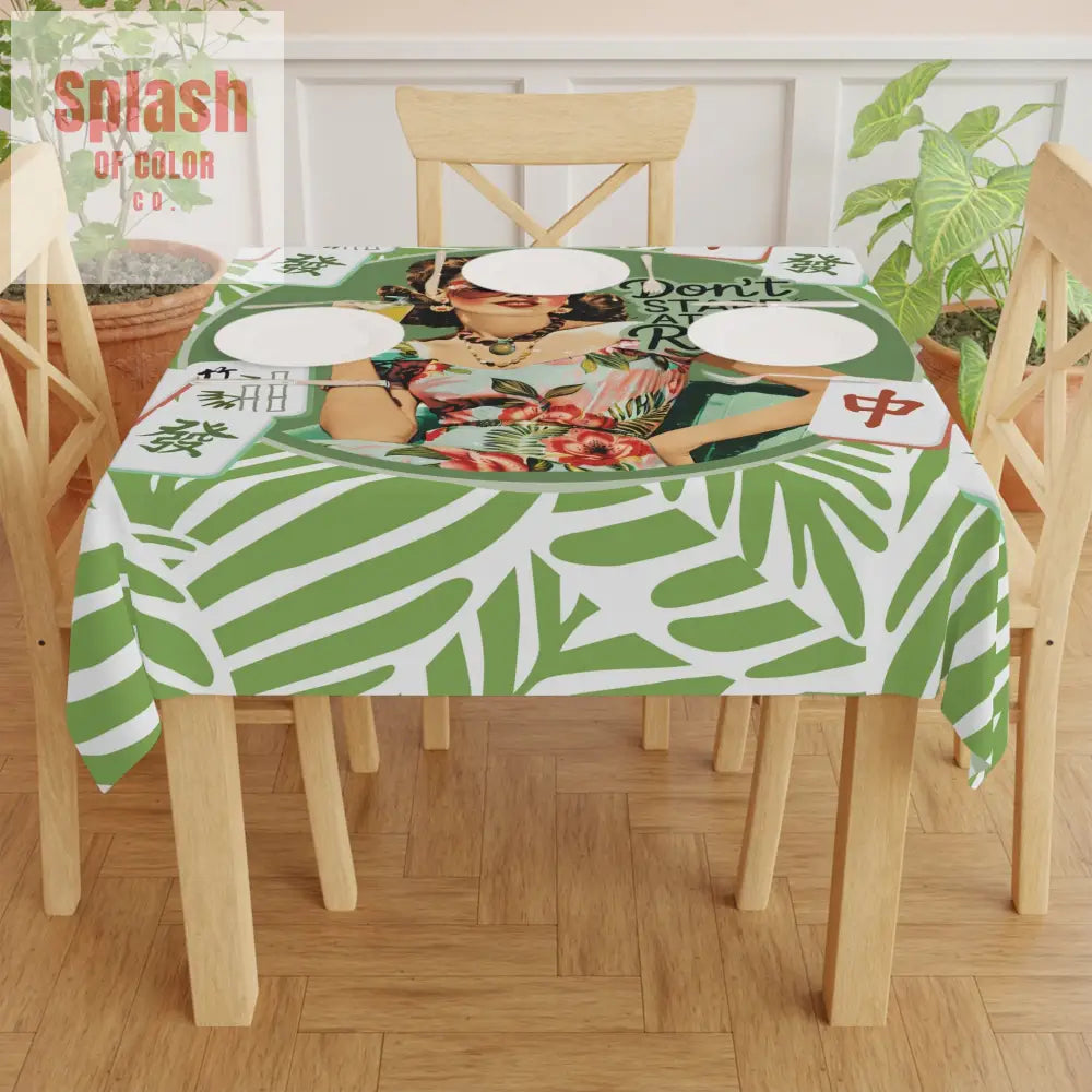 Funny Mahjong Don’t Stare At My Rack Vintage Tropical Tablecloth For Mahjong Game Night Mom Mahjongg Gift One size