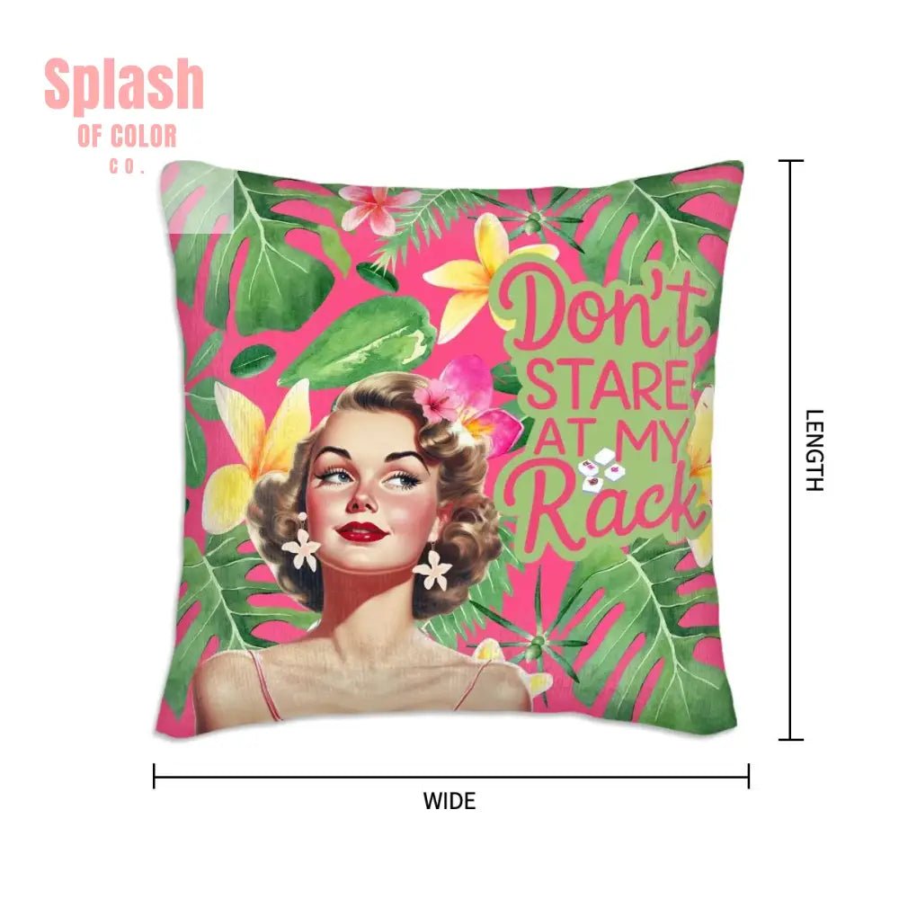 Funny Mahjong Pillow Covers Don’t Stare At My Rack Plush Throw Pillow Covers - Pillow Case