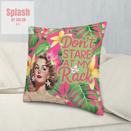 Funny Mahjong Pillow Covers Don’t Stare At My Rack Plush Throw Pillow Covers - Pillow Case