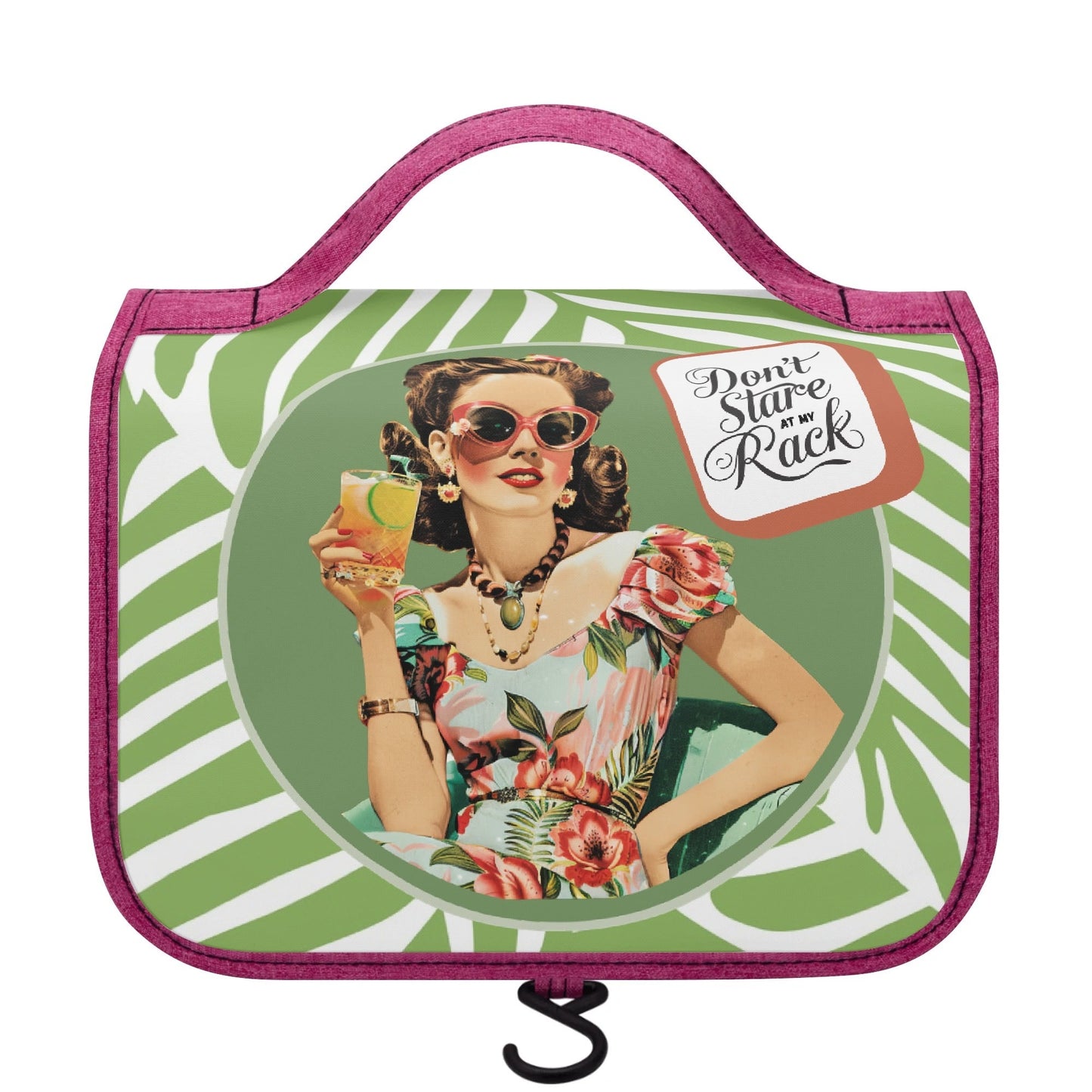 Funny Mahjong Tote Don’t Stare At My Rack Toiletry Cosmetic Travel Bag